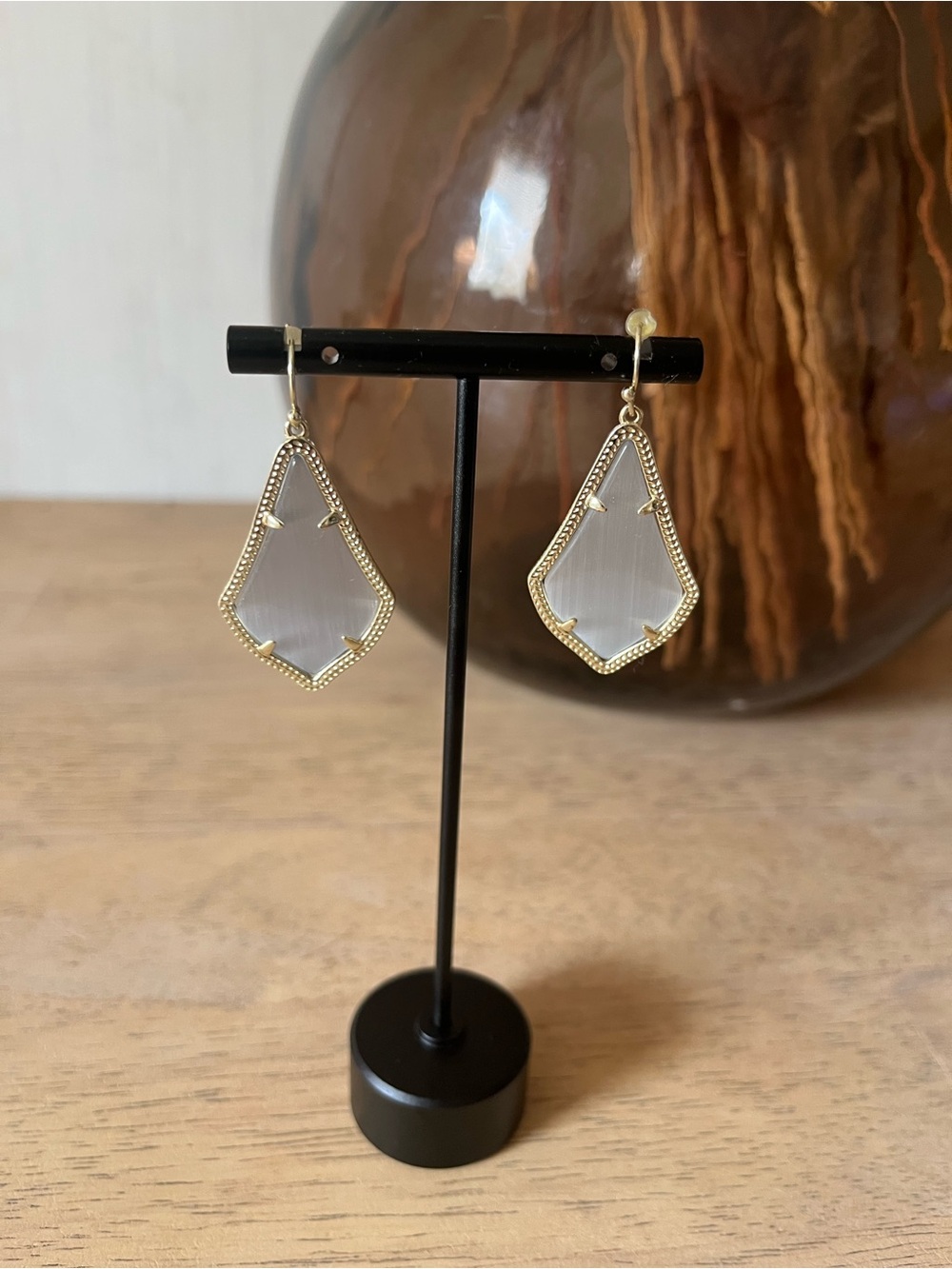 Kendra Scott Gold-Trim White Drop Earrings - Women Jewelry